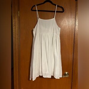 NWT XL Tropik white eyelet summer dress.